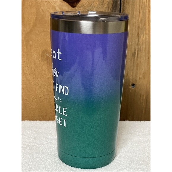 A Great Teacher is Hard To Find NEW Tumber Purple Green with Lid - Picture 2 of 7